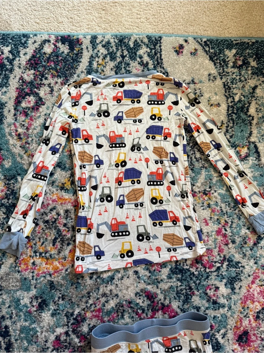 Little Sleepies Construction Truck Print Pajamas